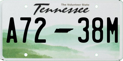 TN license plate A7238M