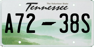 TN license plate A7238S
