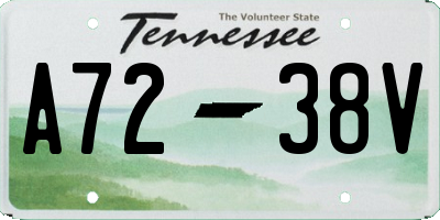 TN license plate A7238V