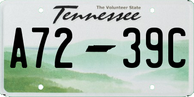 TN license plate A7239C