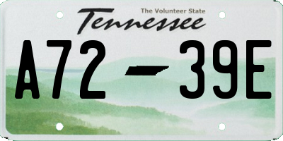 TN license plate A7239E