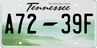 TN license plate A7239F