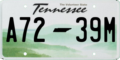 TN license plate A7239M