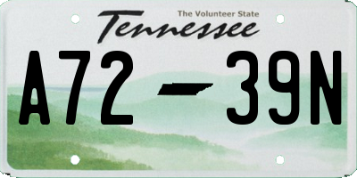 TN license plate A7239N