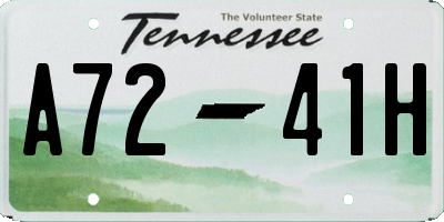 TN license plate A7241H