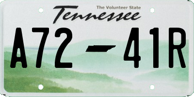 TN license plate A7241R