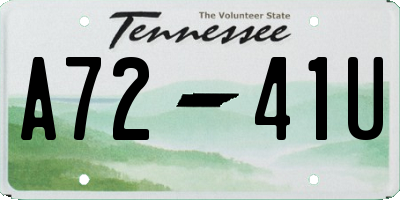 TN license plate A7241U