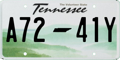 TN license plate A7241Y