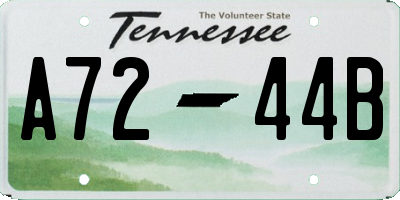 TN license plate A7244B