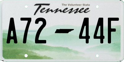 TN license plate A7244F