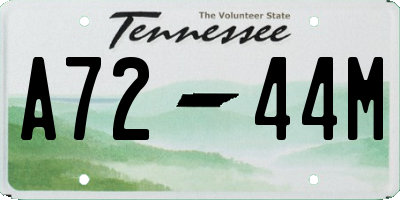 TN license plate A7244M
