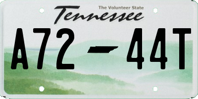TN license plate A7244T