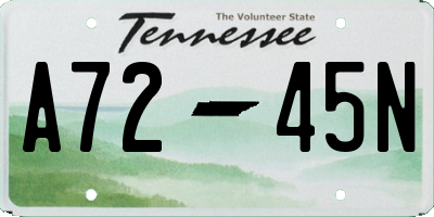 TN license plate A7245N