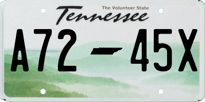TN license plate A7245X