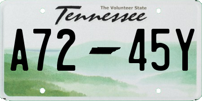TN license plate A7245Y