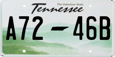 TN license plate A7246B
