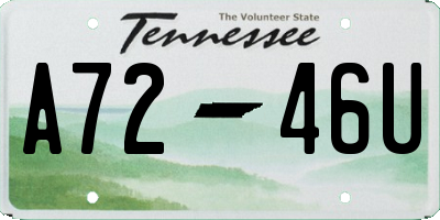 TN license plate A7246U