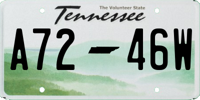 TN license plate A7246W