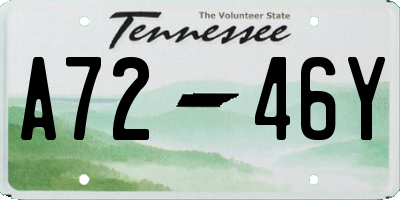 TN license plate A7246Y