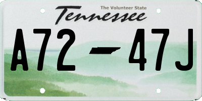 TN license plate A7247J