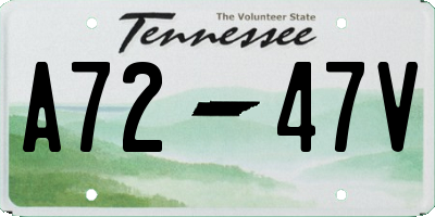 TN license plate A7247V