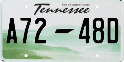 TN license plate A7248D
