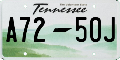 TN license plate A7250J
