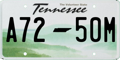TN license plate A7250M