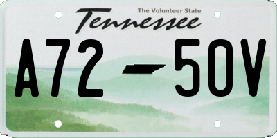 TN license plate A7250V