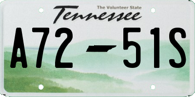 TN license plate A7251S