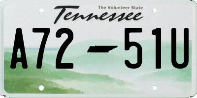 TN license plate A7251U