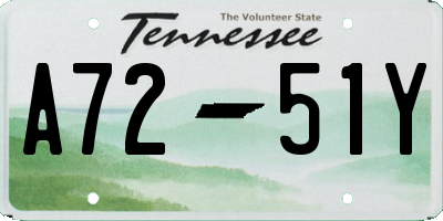 TN license plate A7251Y