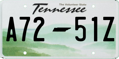 TN license plate A7251Z