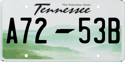 TN license plate A7253B