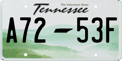 TN license plate A7253F