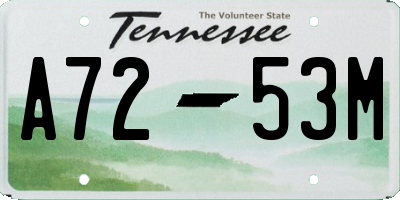 TN license plate A7253M