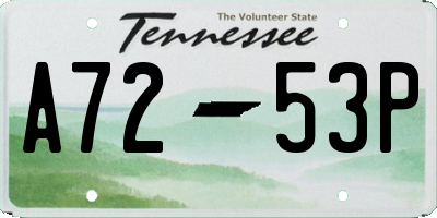 TN license plate A7253P