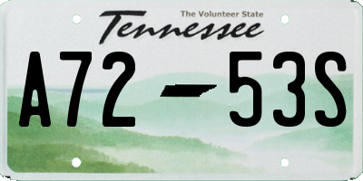 TN license plate A7253S