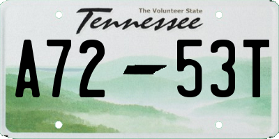 TN license plate A7253T