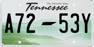 TN license plate A7253Y