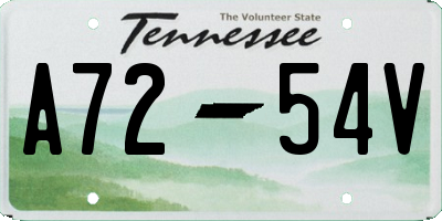 TN license plate A7254V