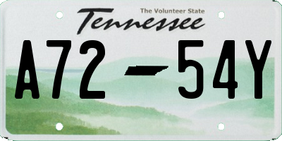TN license plate A7254Y
