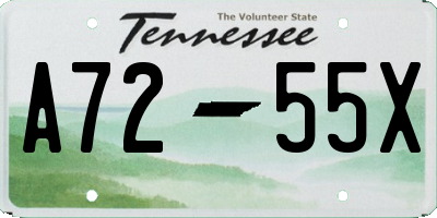 TN license plate A7255X