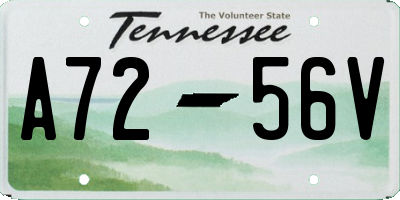TN license plate A7256V