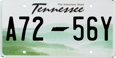 TN license plate A7256Y