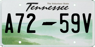 TN license plate A7259V