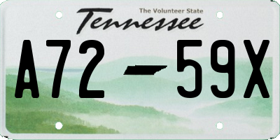 TN license plate A7259X