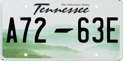 TN license plate A7263E
