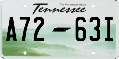 TN license plate A7263I