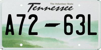 TN license plate A7263L
